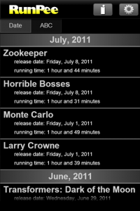 RunPee for iPhone