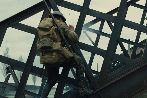 1917 bridge scene shot at the Govan Docks, Scotland