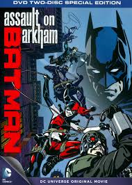 DVD cover of Batman: Assault on Arkham showing Batman and the Suicide Squad