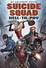 Poster for Suicide Squad: Hell to Pay with Harley Quinn swinging a mallet over the team