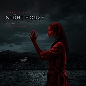 Poster for The Night House: a red figure reaches toward the glass over dark water
