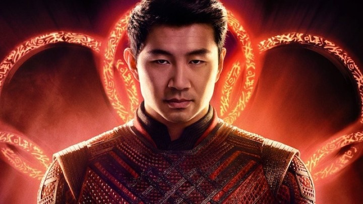 Promo art for Shang-Chi and the Legend of the Ten Rings: Shang-Chi stands before the glowing ten rings
