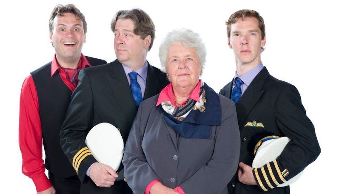 Benedict Cumberbatch with John Finnemore, Roger Allam and Stephanie Cole in Cabin Pressure