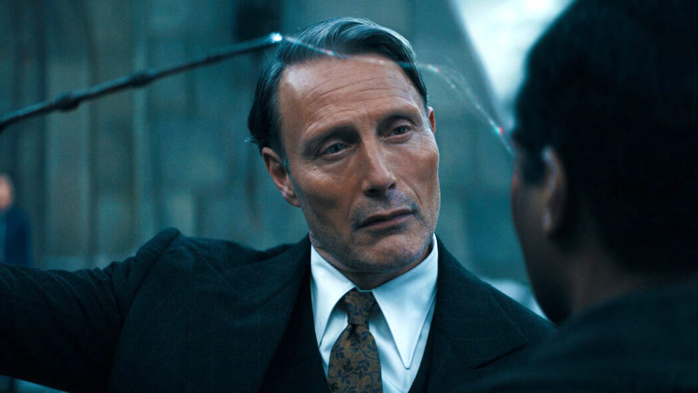 Still from Fantastic Beasts: The Secrets of Dumbledore: Mads Mikkelsen as Grindelwald